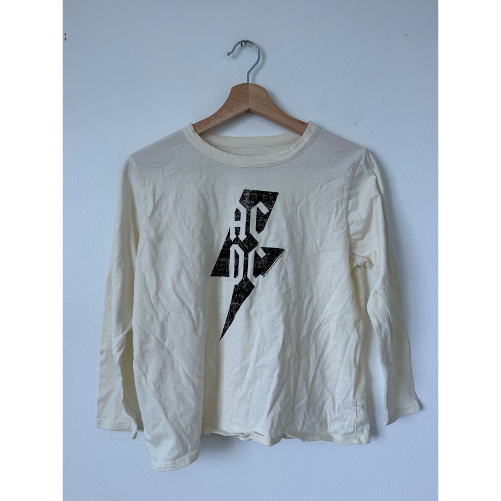 Chaser Kids AC/DC Long Sleeve Graphic T-Shirt – White – Size 14 – Good Used